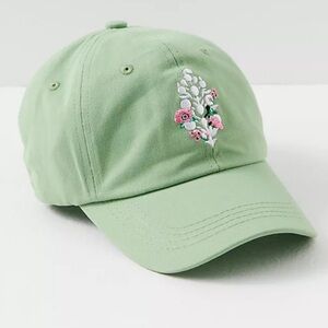 FP Movement Blooming Buti Logo Baseball Cap Hat in Cacti Green One Size NWT
